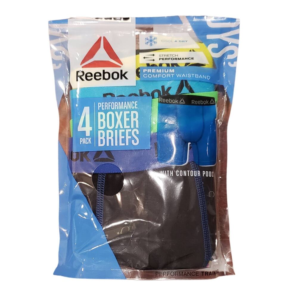 Reebok Performance Boxer Briefs 4 Pack - Size Large 12/14
